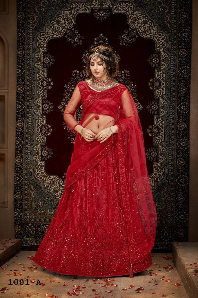 Mrudangi Maharani Colour Edition Net Wholesale Lehenga Catalog — Wholesale Lehenga, MPA wholesale from Surat — Photo 4